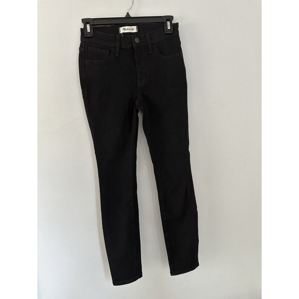 MADEWELL WOMENS BLACK ROADTRIPPER HIGH RISE SKINNY STRETCH JEANS 24